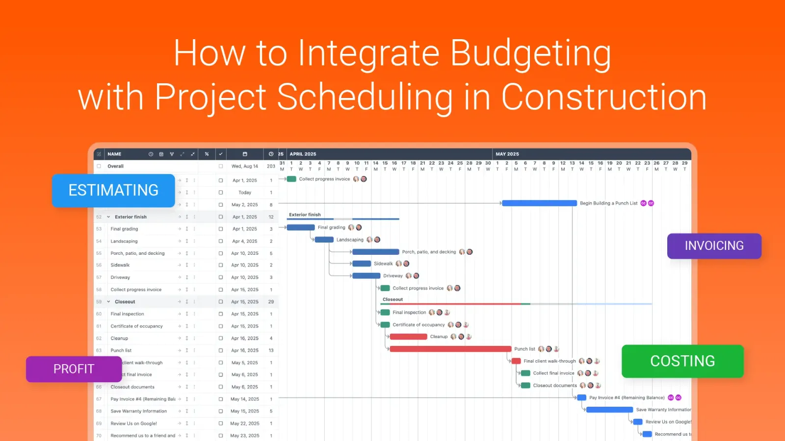 contractor uses jobtread construction budgeting software to align the budget with the project scheduling