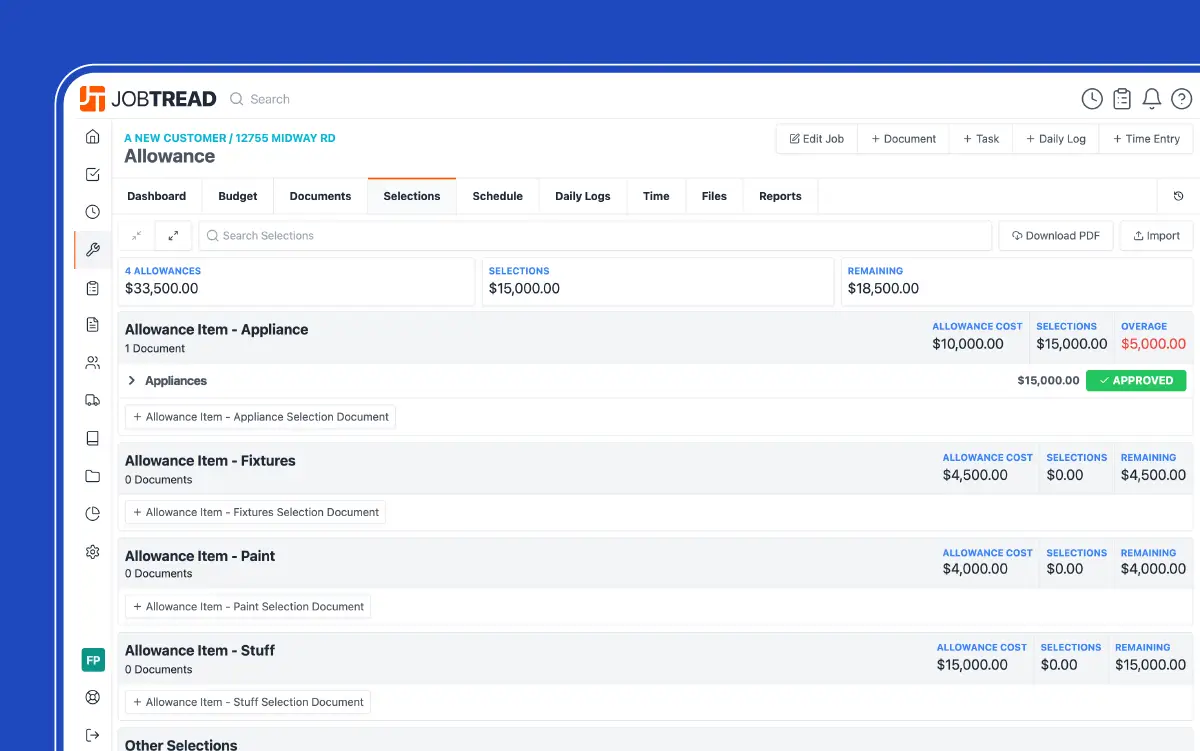 Construction software for small builders