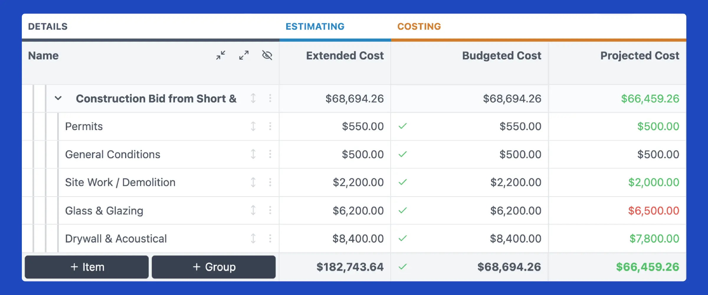 Efficient Construction Job Costing
