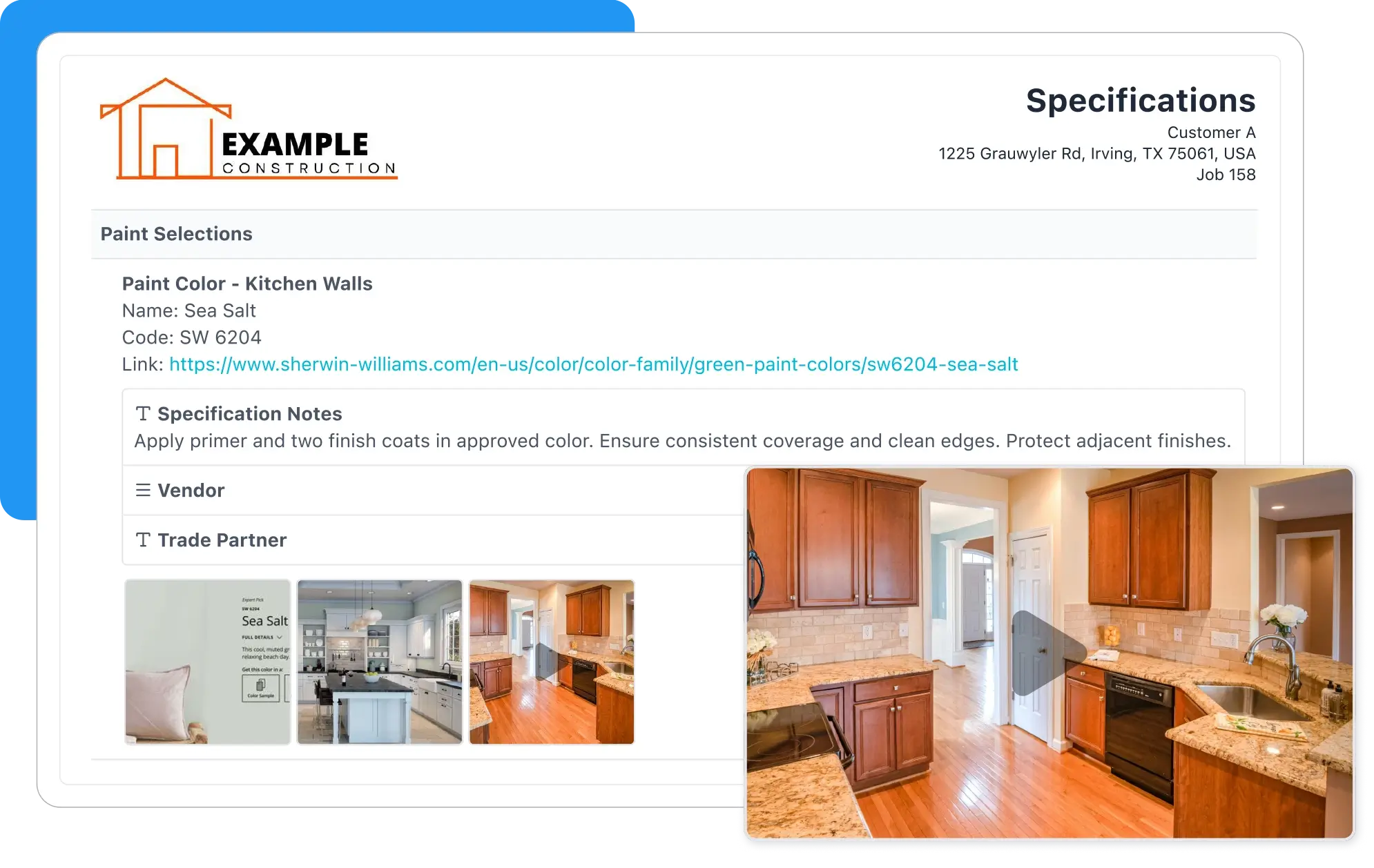 JobTread Specifications