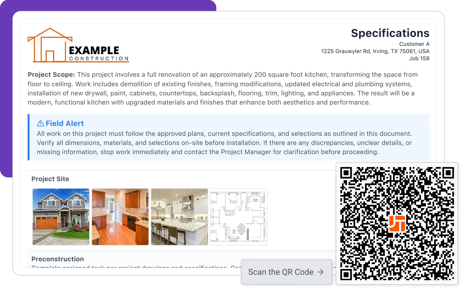 JobTread Specifications